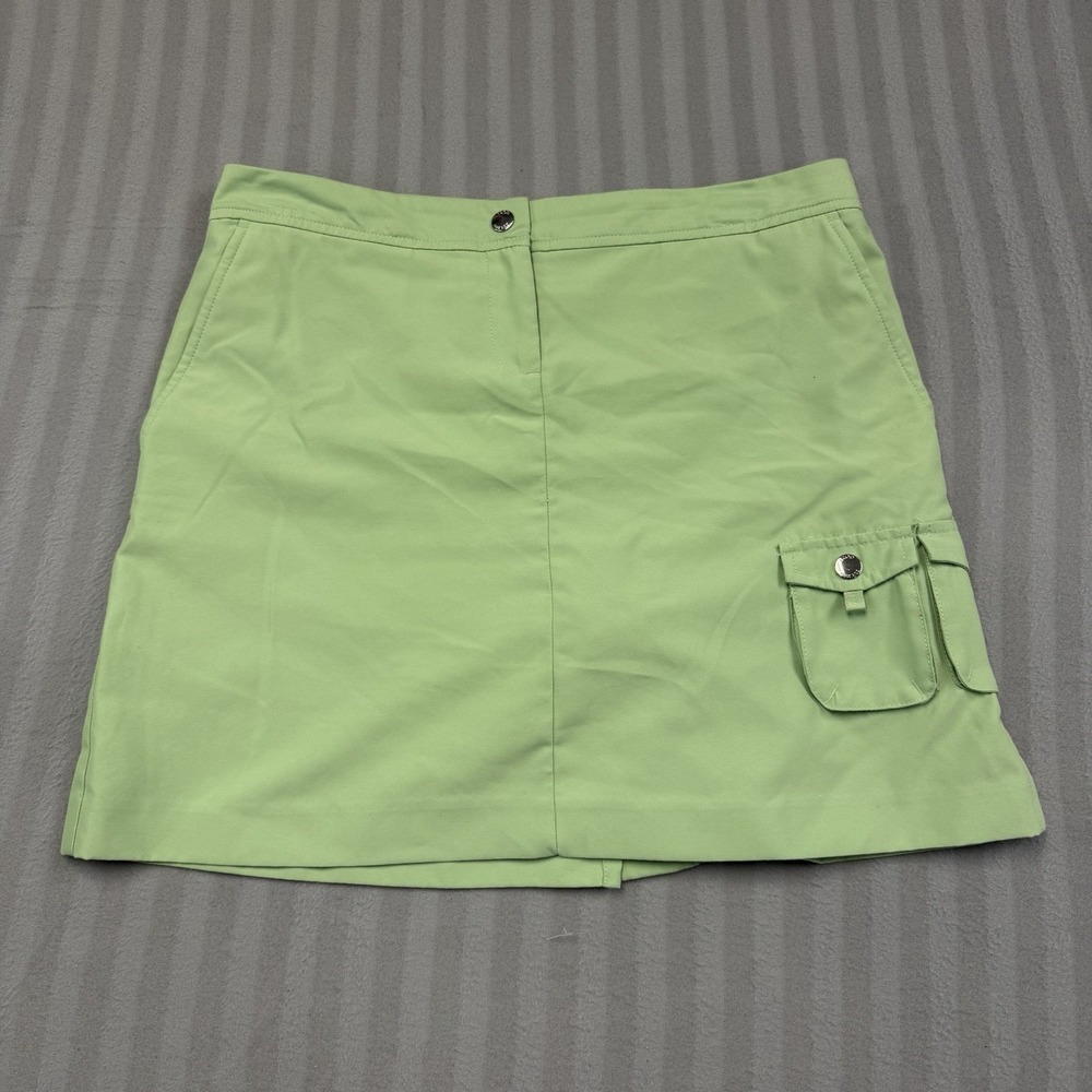 Izod XFG Cool Fx Skirt Skort Women's Size 4 Pockets Zip Green Pockets‎ Skirt